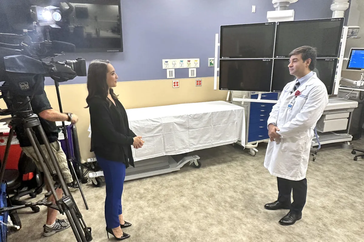 WFTV news anchor Alexa Lorenzo interviews Dr. Kadkhodayan