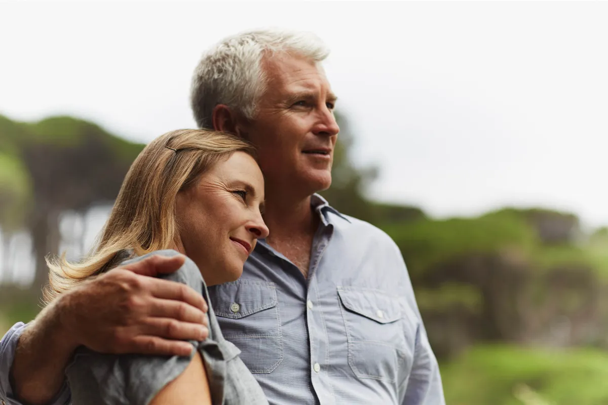 A middle aged man and woman.