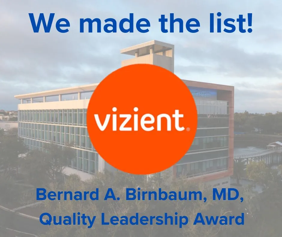Vizient’s Bernard A. Birnbaum, MD, Quality Leadership Award 