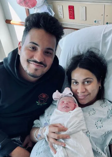 Annabelle Rodriguez, the first baby born in 2023 at AdventHealth Winter Park.