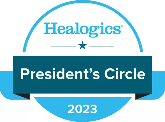 Healogics® 2023 President’s Circle Award badge.